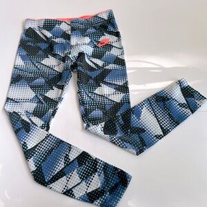 Nike Big Kids(Girl) blue print leggings‎